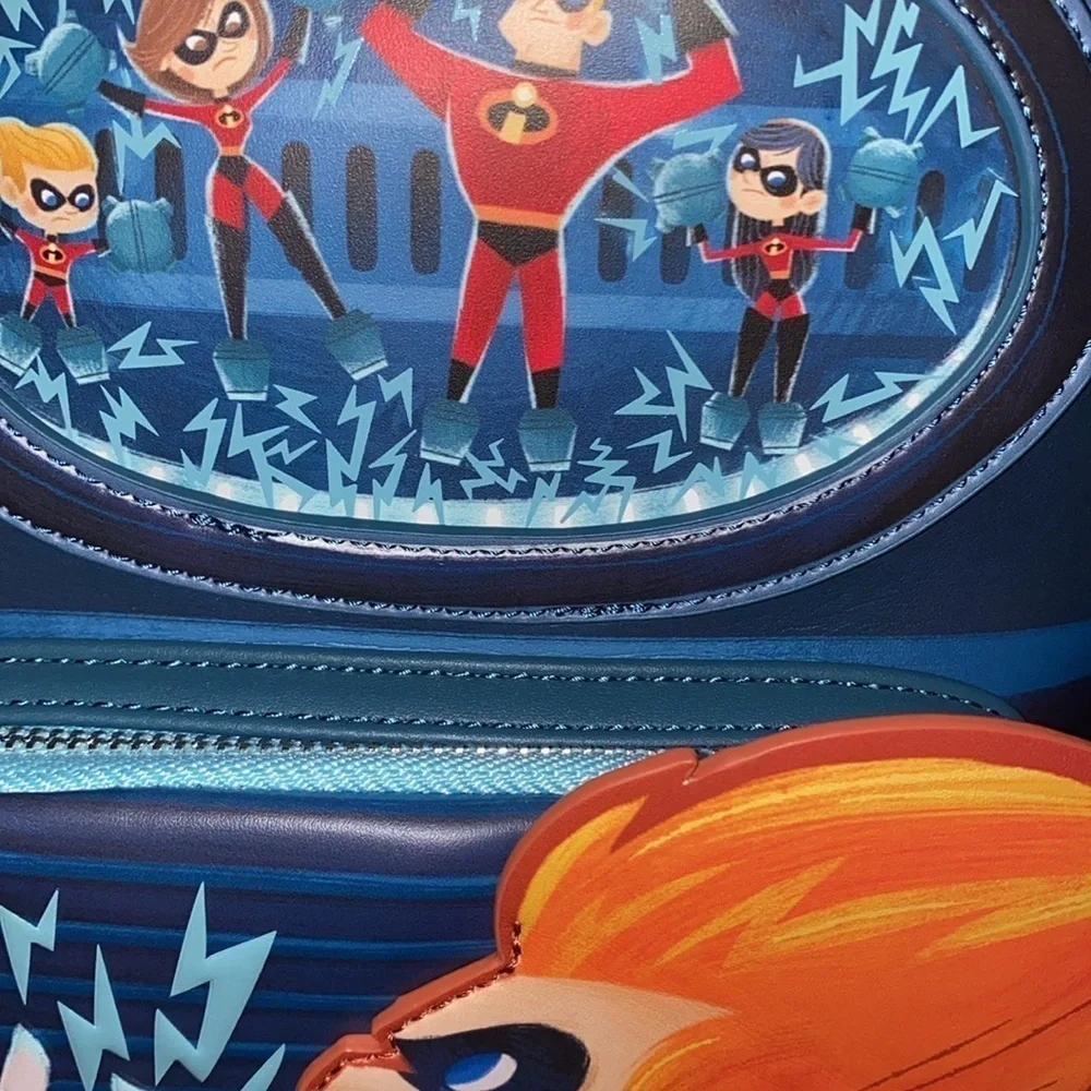 Loungefly Incredibles Syndrome Mini Backpack Glow in the Dark Pixar Disney